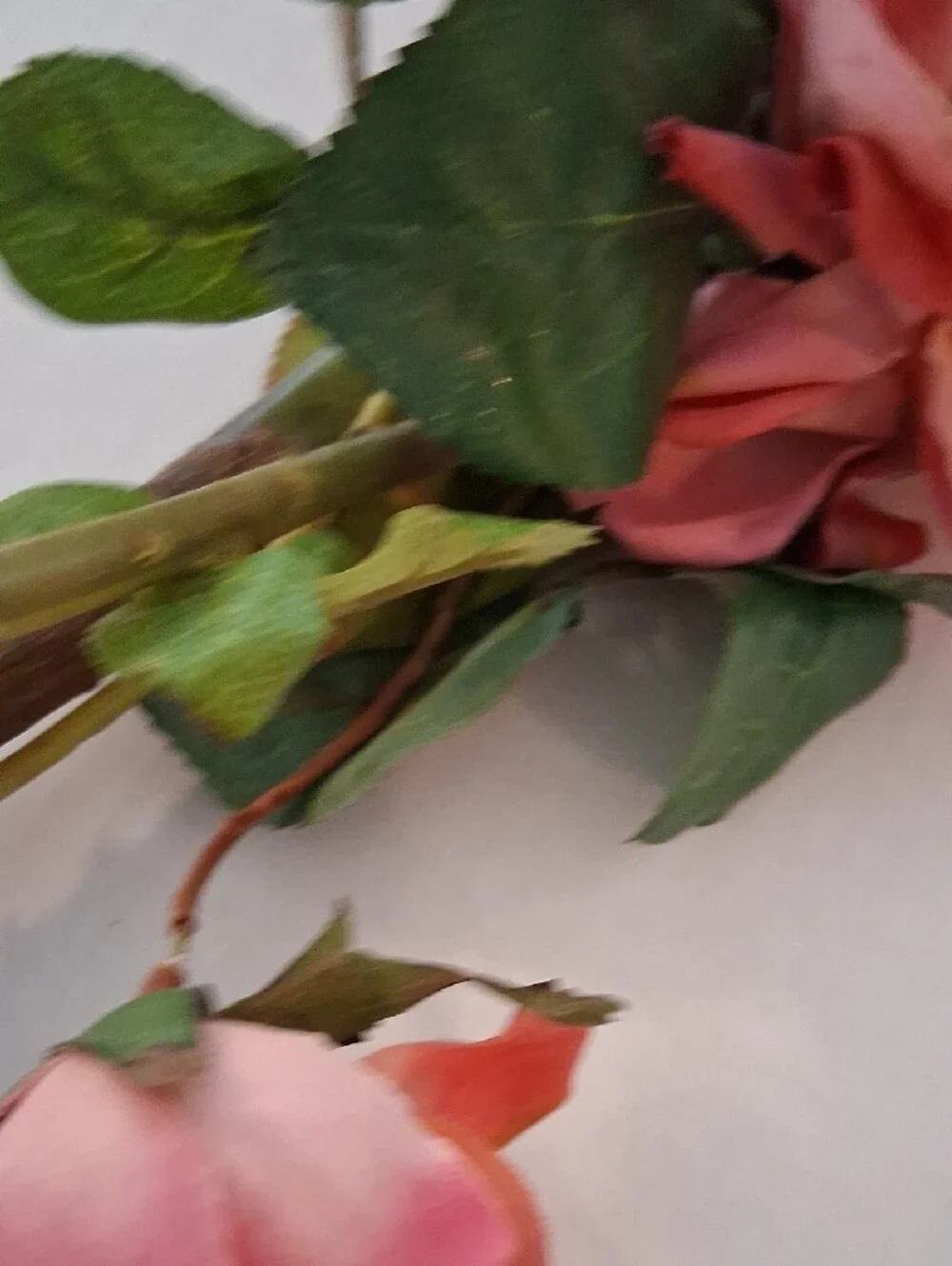 1 Lot of 6 Pink Artificial Rose Vine Garland - Home Accents